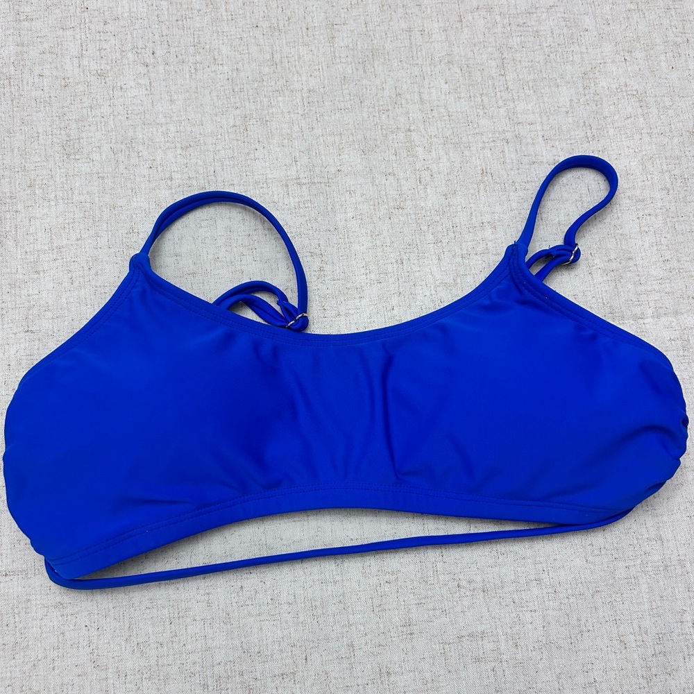 Blue bikini top